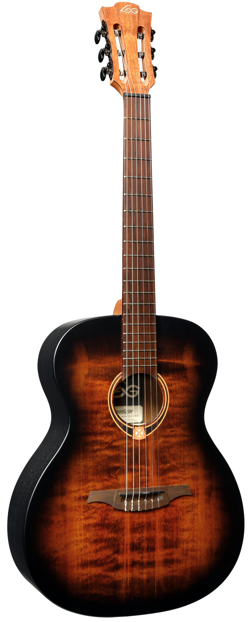 LAG Tramontane 70NABB Auditorium Nylon Black & Brown Konzertgitarre
