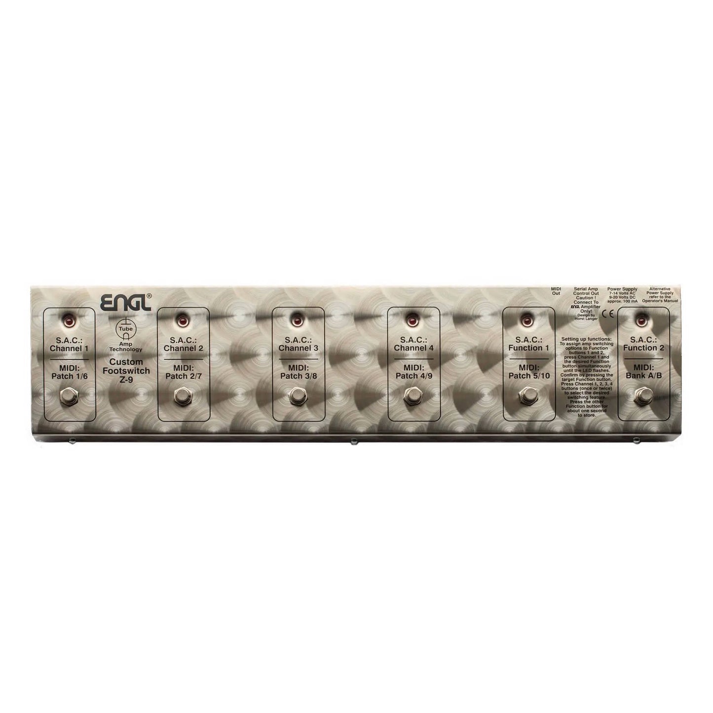 ENGL Fußschalter Z9 Footswitch Midi Fußleiste (E670, E640, E570, E365)
