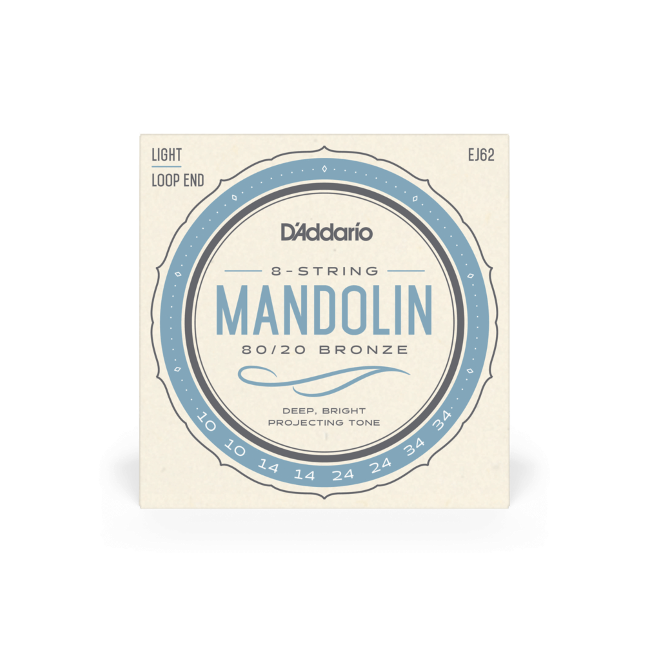 D'Addario Mandoline-Saiten .010-.034 EJ62 80/20 Bronze