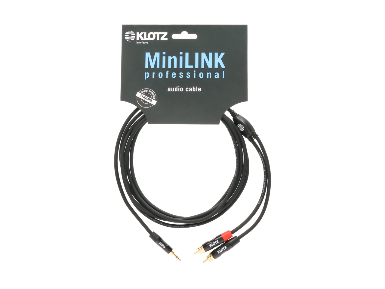 Klotz MiniLink Pro TRS 3,5 mm - 2x Cinch (RCA) Y-Kabel 6m KY7-600