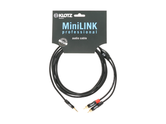 Klotz MiniLink Pro TRS 3,5 mm - 2x Cinch (RCA) Y-Kabel 6m KY7-600