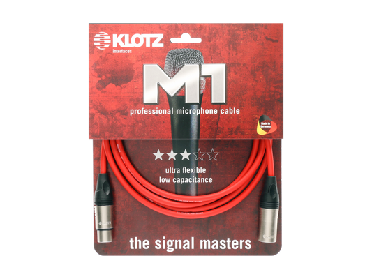Klotz Mikrofonkabel XLR/XLR 10M Klotz/Rot M1K3FM1000