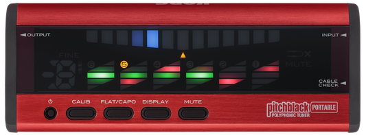 KORG pitchblack PORTABLE Polyphonic Tuner Rot TUPBPRORD