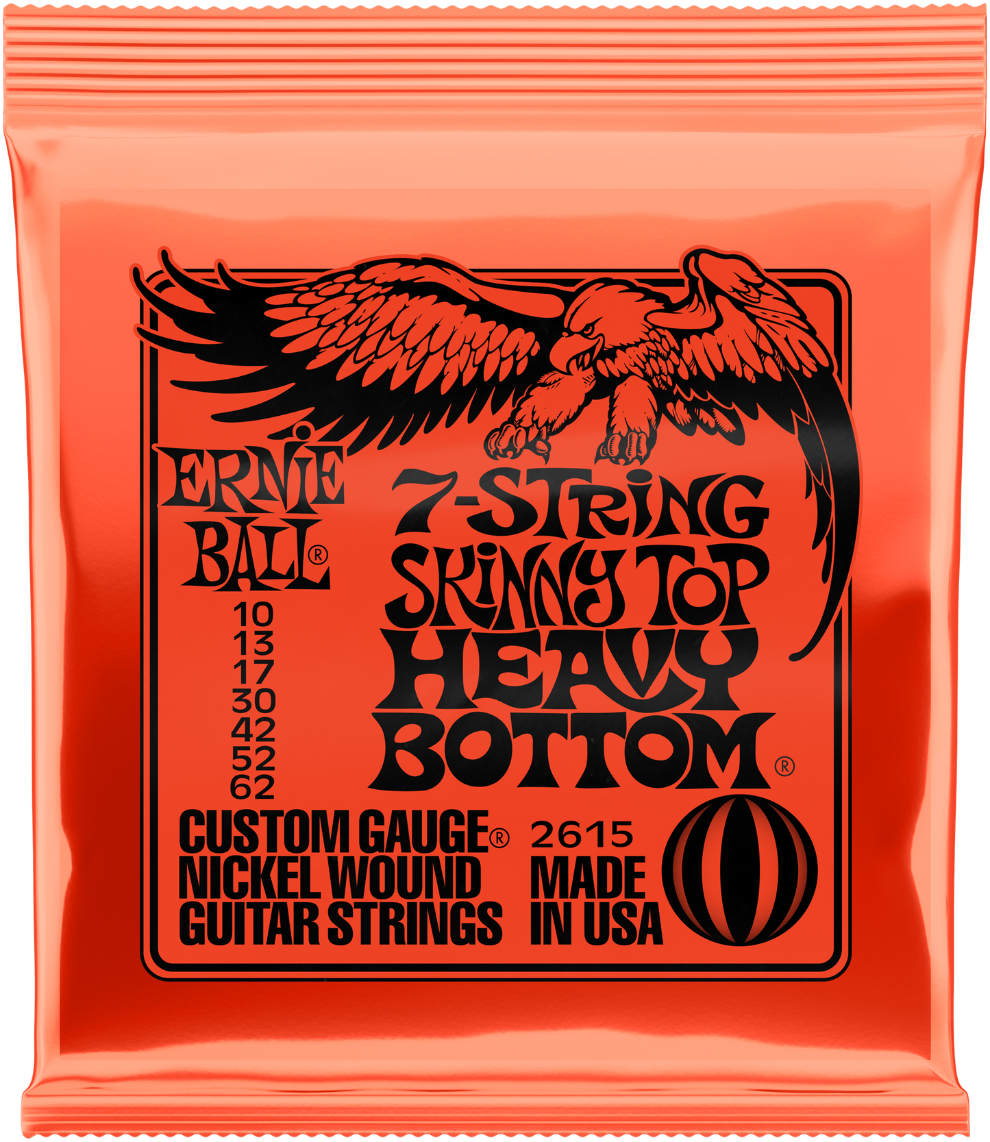 Ernie Saiten E-Git. 010-062 EB2615 Skinny Top Heavy Bottom 7-String Slinkys
