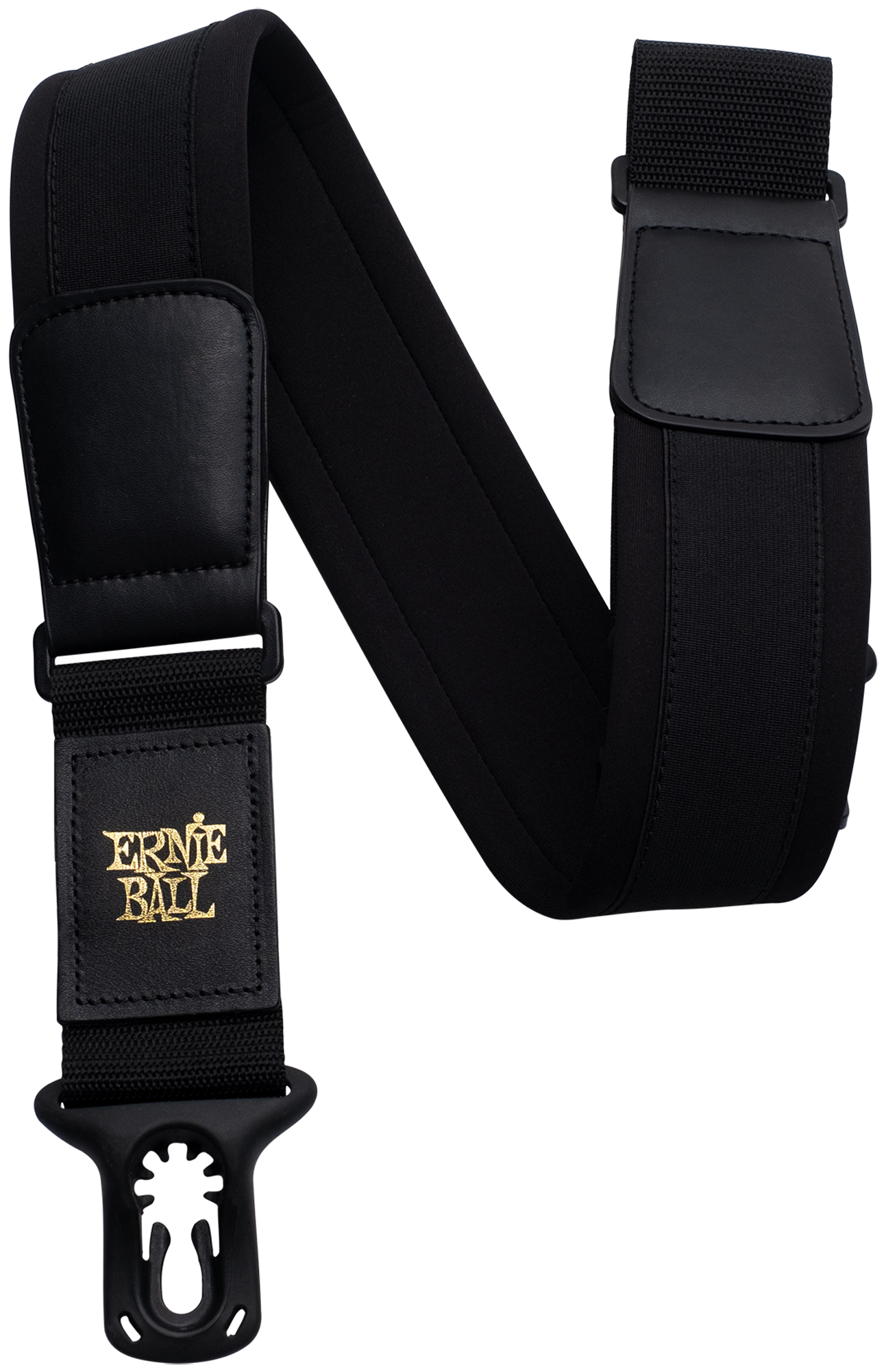 Git.-Gurt Nylon/Ernie Ball Polylock Comfort, Regular Neoprene Black EB4145
