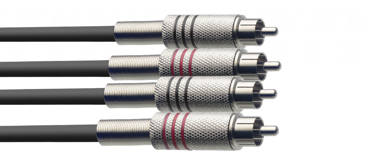 Stagg Kabel 2xCinch-Cinch (RCA) 6m STC6C