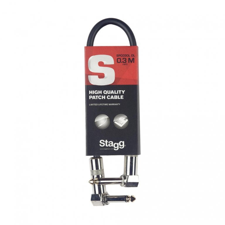 Patchkabel 30cm/Winkel-Klinke Metall Stagg SPC030L DL