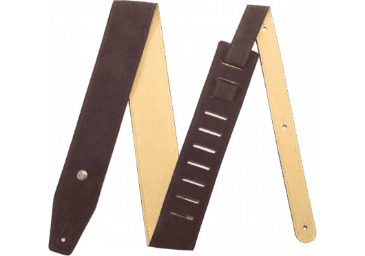 Dunlop Gitarrengurt Velour Leder, Mahogany BMF-S02