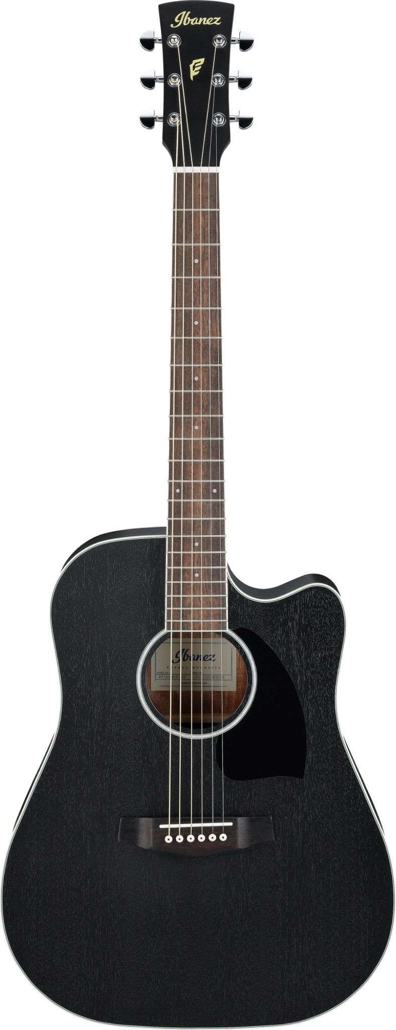 Ibanez Akustik-Gitarre PF16MWCE-WK Weathered Black Open Pore