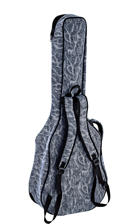 Gig-Bag Western-Git. Ortega Dreadnought Blue Jeans Style - 10mm Polsterung