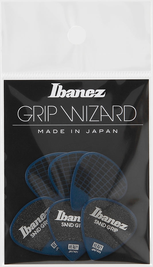Plektrum Ibanez Sand Grip PPA16HSG-DB Deep Blue, 6 Stück