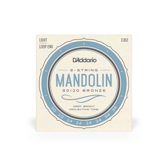 D'Addario Mandoline-Saiten .010-.034 EJ62 80/20 Bronze