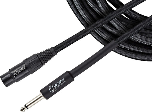 Ortega Mikrofonkabel XLR/Klinke  3m OECM-10JX Black Cotton
