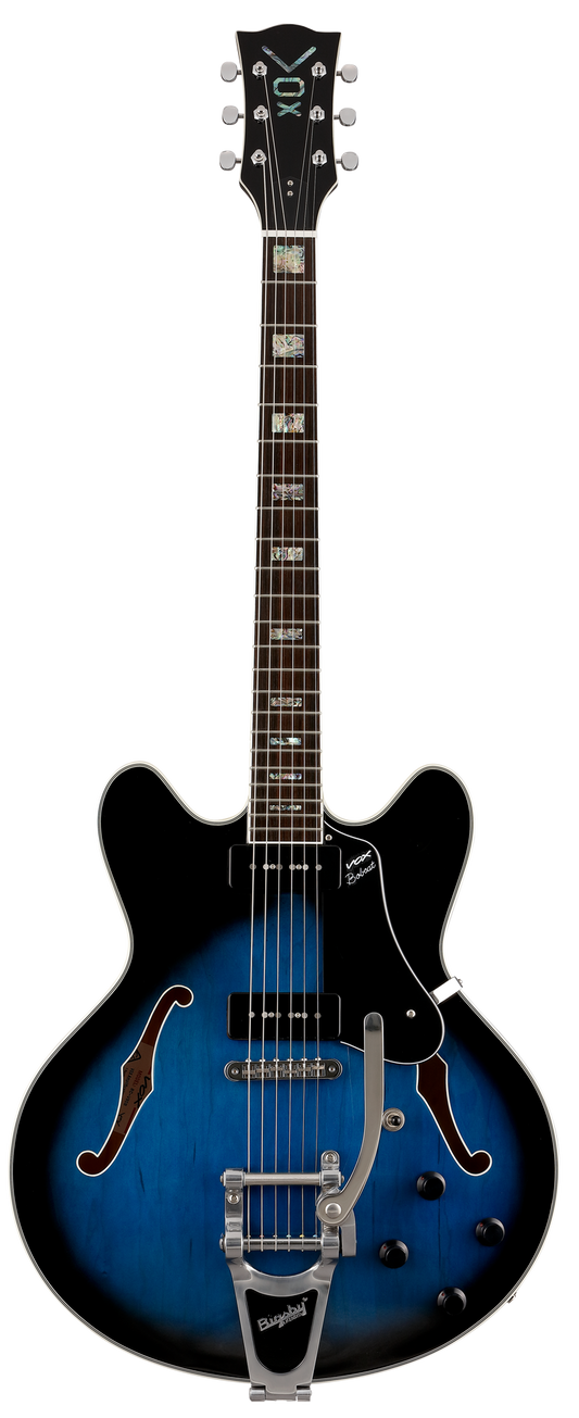 VOX E-Gitarre Bobcat V90B Bigsby Sapphire Blue