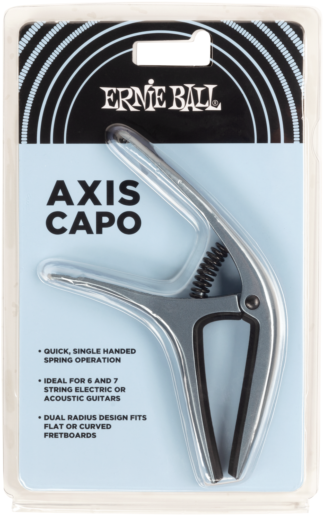 Kapodaster Ernie Ball Axis Capo Blue Steel EB9607