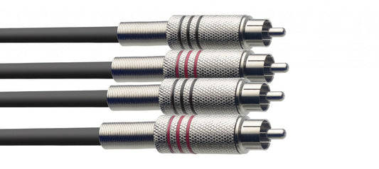 Stagg Kabel 2xCinch-Cinch (RCA) 6m STC6C