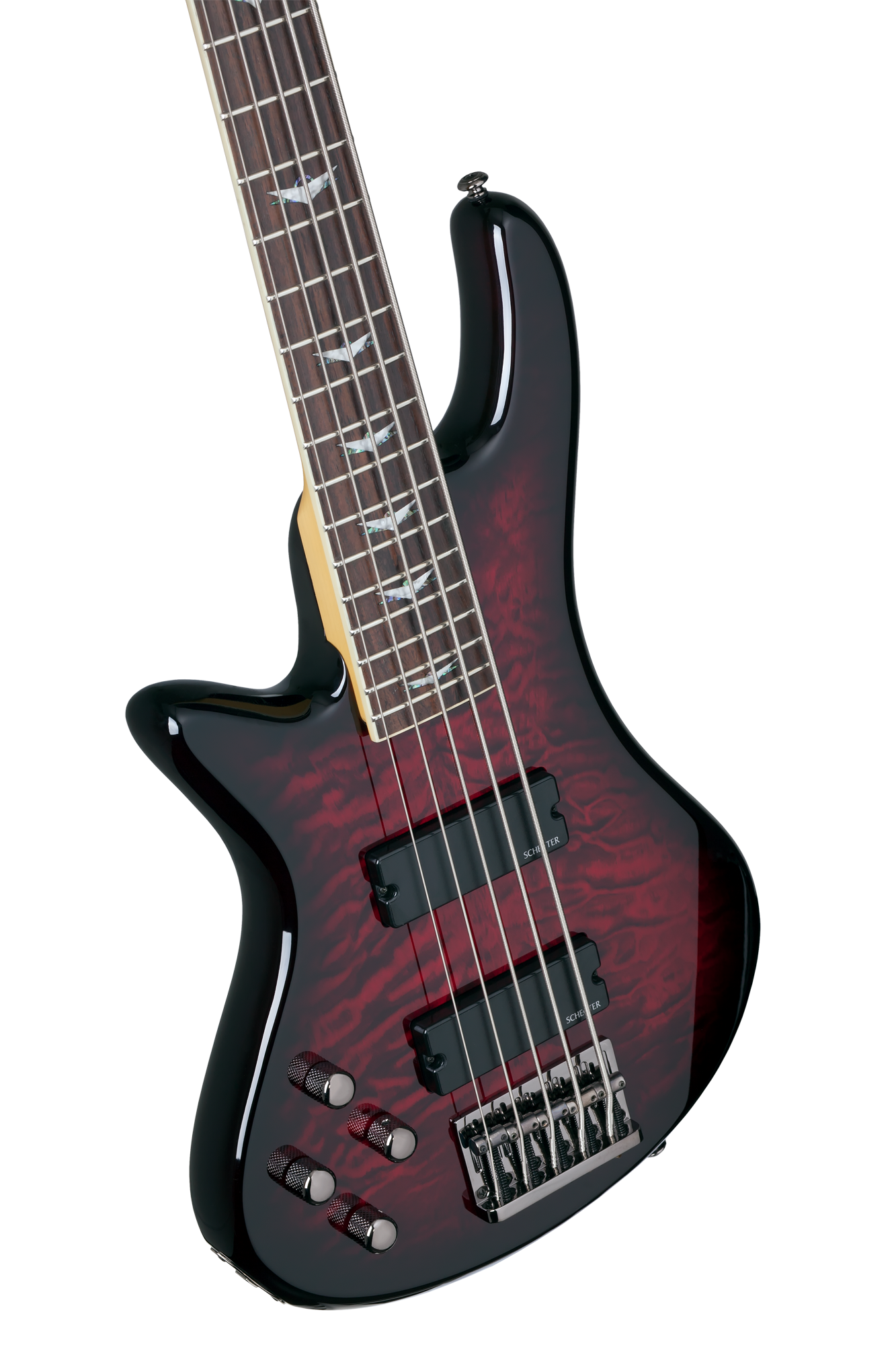Schecter E-Bass Stiletto Extreme-5 FL Black Cherry, Linkshänder SC2508