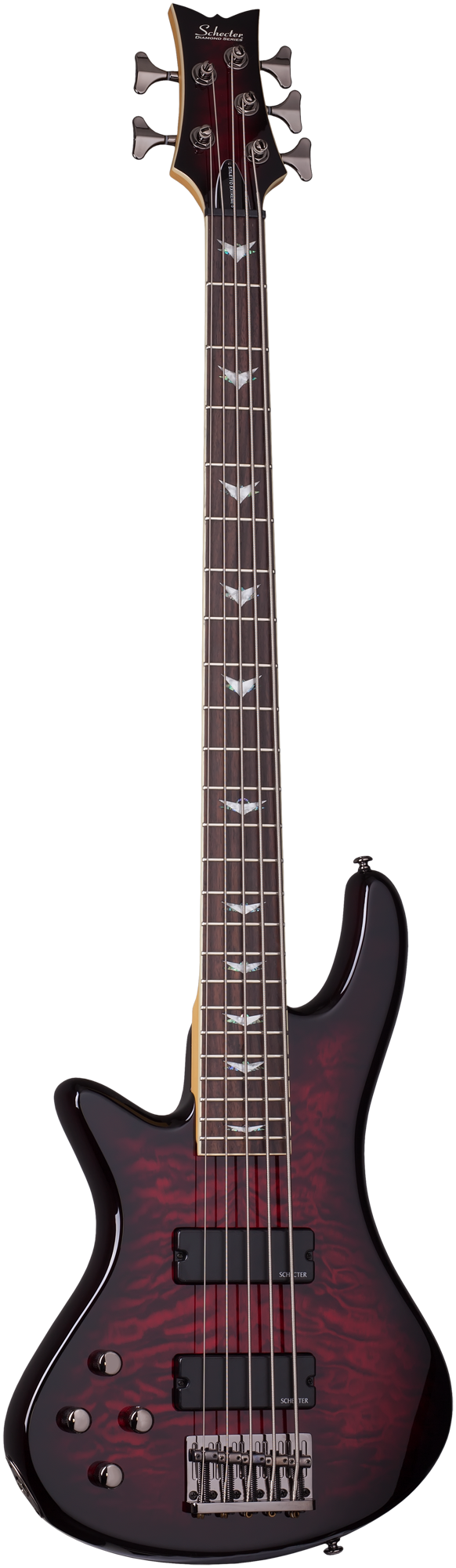 Schecter E-Bass Stiletto Extreme-5 FL Black Cherry, Linkshänder SC2508