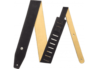 Dunlop Gitarrengurt Velour Leder, Ebony BMF-S01