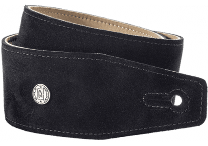 Dunlop Gitarrengurt Velour Leder, Ebony BMF-S01