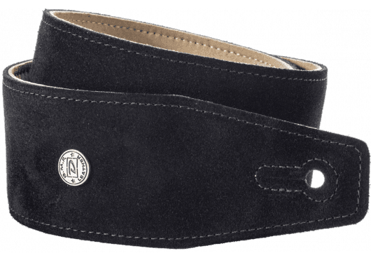 Dunlop Gitarrengurt Velour Leder, Ebony BMF-S01