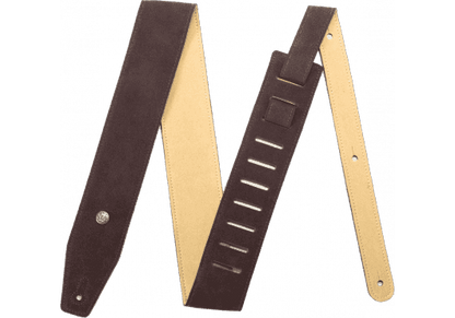 Dunlop Gitarrengurt Velour Leder, Mahogany BMF-S02