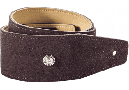 Dunlop Gitarrengurt Velour Leder, Mahogany BMF-S02