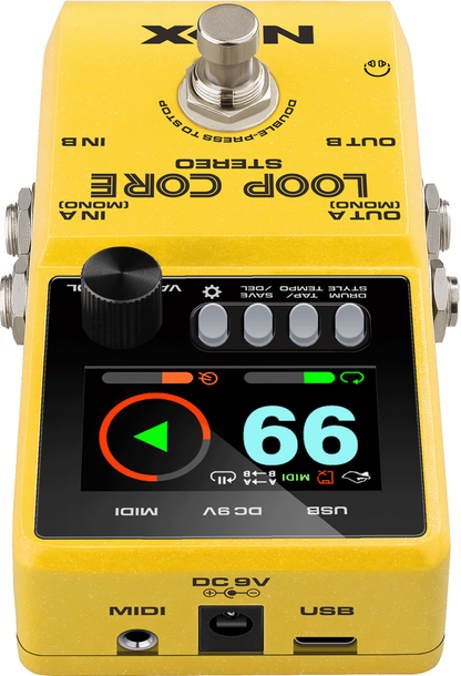 NUX Loop Core Stereo Looper-Pedal mit 50 Drum-Patterns