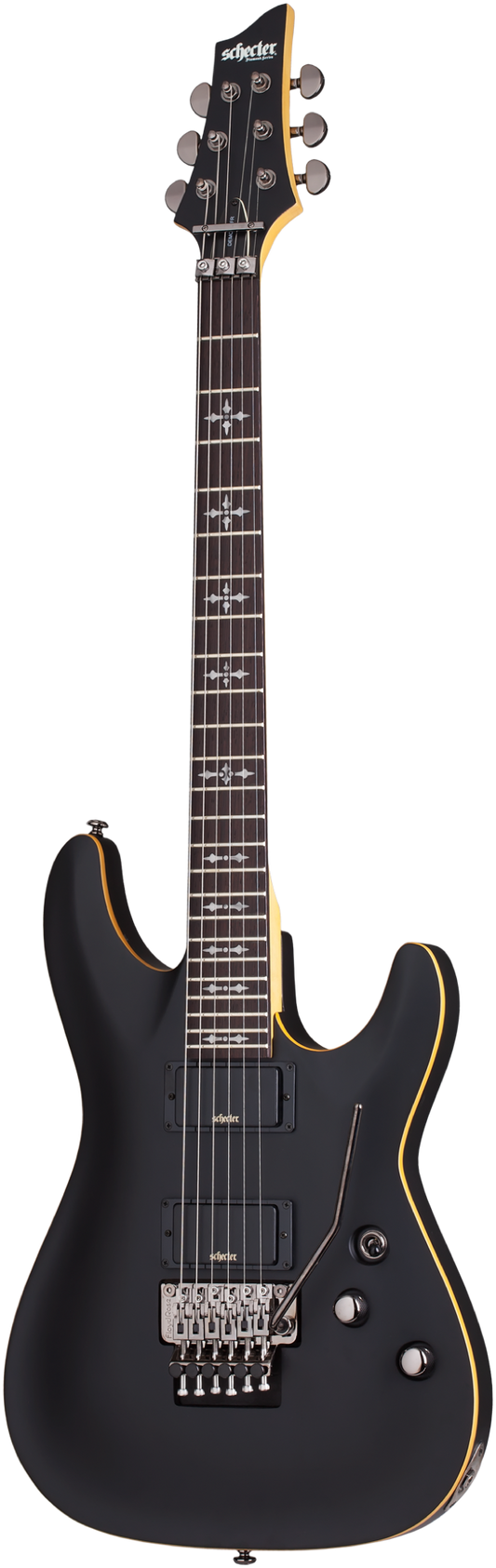 Schecter Demon 6 FR Aged Black Satin SC3661 B-W
