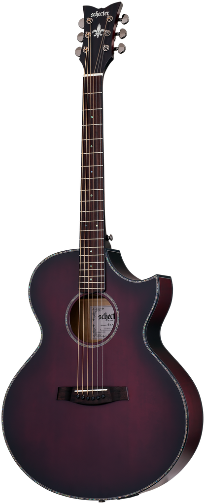 Schecter Westerngitarre Orleans Stage, Vampyre Red Burst Satin  SC3710 B-W